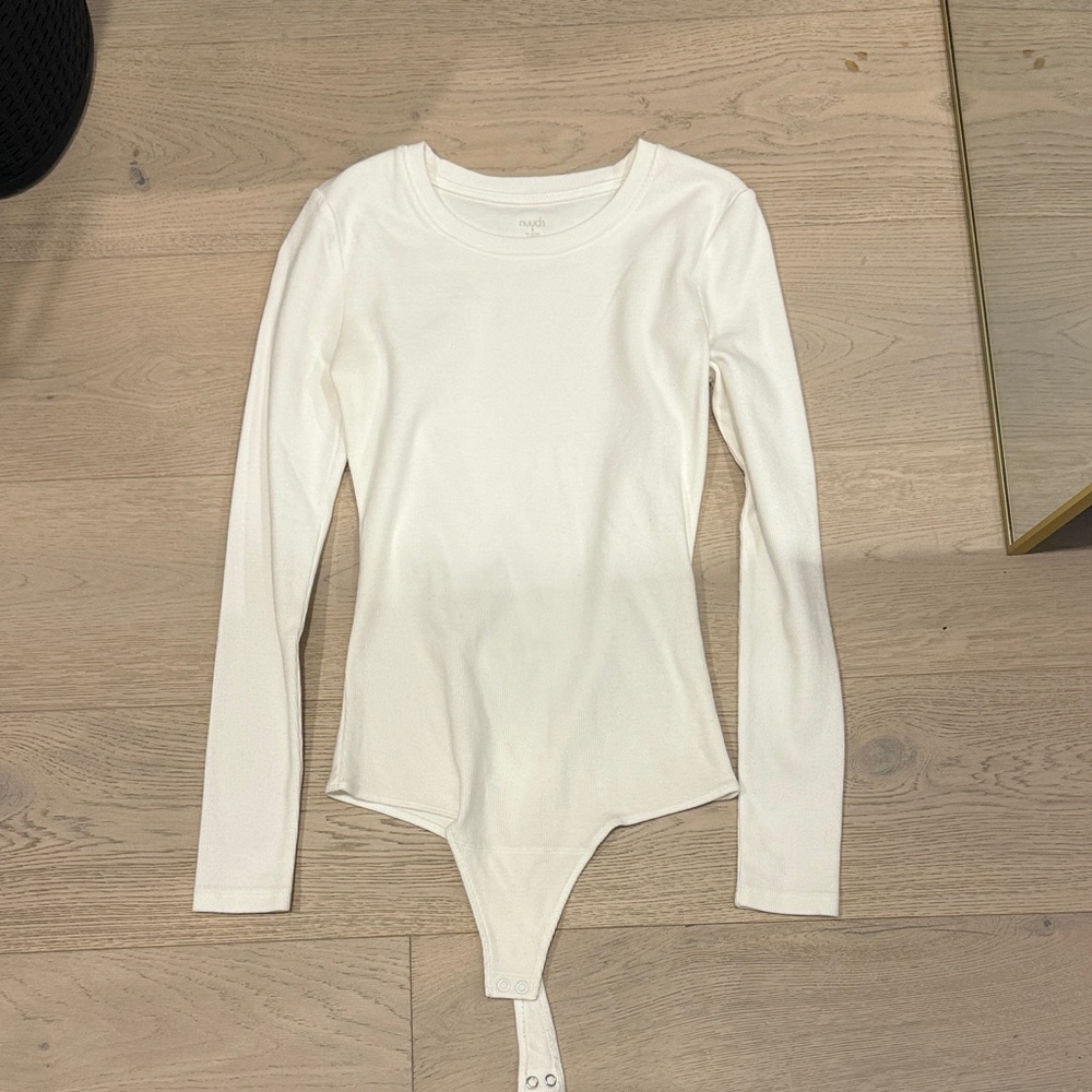 NUUDS White Long Sleeve Bodysuit - never worn